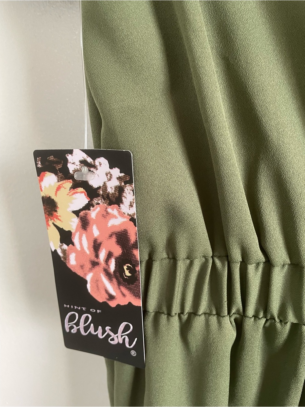 Blush Olive Green Utility Jumpsuit Pantsuit - Picture 4 of 8